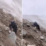 Ağrı Dağı’nda heyelan: Dağcılar kayalardan son anda kurtuldu