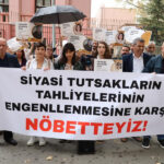 Sincan’daki kadın mahpusların tahliyesinin engellenmesi Adalet Bakanlığı önünde