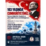 İzmir’de Cumhuriyet Coşkusu: 103. Yıl Kurucu Değerlerle Anılıyor