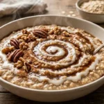 Rafine şekersiz kahvaltı keyfi: Cinnamon roll tadında yulaf tarifi…