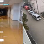 Sarıyer’de yağış içindeki hastane ve evler