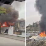 Ankara’da korkutan yangın: İnşaat işçilerinin kaldığı konteynerler kül oldu!